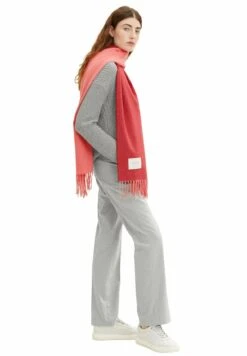 Tom Tailor Mit Fransen - Sjaal - Smooth Papaya Red -Tom Tailor e3c6030634324362a98eb9fb339d9b31