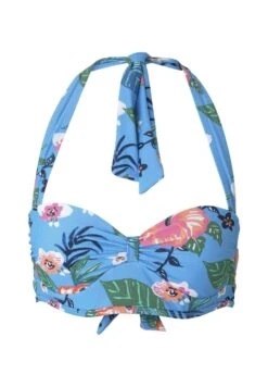 Tom Tailor Mit Blumenmuster - Bikinitop - TurquoiseMulticolor -Tom Tailor e4fb11a621c743119a4a90ef54dbcb19