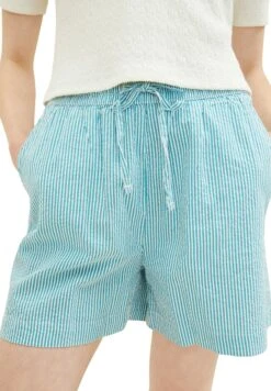 Tom Tailor Shorts - Petrol Seersucker Stripe -Tom Tailor e6a8de9f89fc4a1e928d96b0f90f98f5