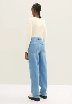 TOM TAILOR Denim Baggy Wide Leg - Straight Leg Jeans - Light Stone Bright Blue Denim -Tom Tailor e796f08c3a4c49f89adde67d2662ca83