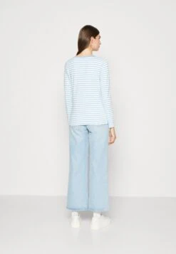 TOM TAILOR Denim Contrast Neck - Longsleeve - Mid Blue White -Tom Tailor e8608e89710d49e9b0c2059c16c0e292