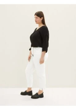 Tom Tailor Plus - Cropped Barrel - Slim Fit Jeans - Whisper White -Tom Tailor e877ddee8f82445cbc5f6fc44106badf