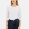 TOM TAILOR Denim Striped Jacquard- Sweater - White Lilac Structured Stripe