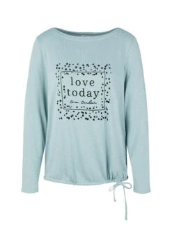 Tom Tailor Mit Print - Longsleeve - Tourmaline Melange -Tom Tailor ed447f96031f44d8a4d3c7c8ee606cfe