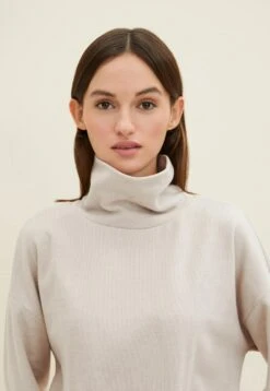 TOM TAILOR Denim Cropped Mit Rollkragen - Sweater - Cloud Grey Melange -Tom Tailor ee40697607414e1c90b1635b73f36c5b