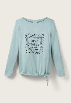 Tom Tailor Mit Print - Longsleeve - Tourmaline Melange -Tom Tailor ee8861acce244fbaa670e4b64c9066fa