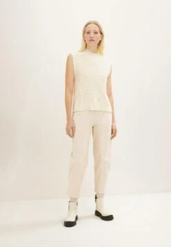 Tom Tailor Loose Fit - Broek - Soft Buttercream