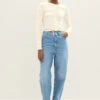 TOM TAILOR Denim Baggy Wide Leg - Straight Leg Jeans - Light Stone Bright Blue Denim