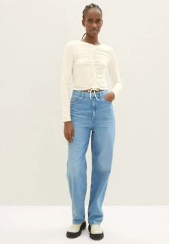 TOM TAILOR Denim Baggy Wide Leg - Straight Leg Jeans - Light Stone Bright Blue Denim