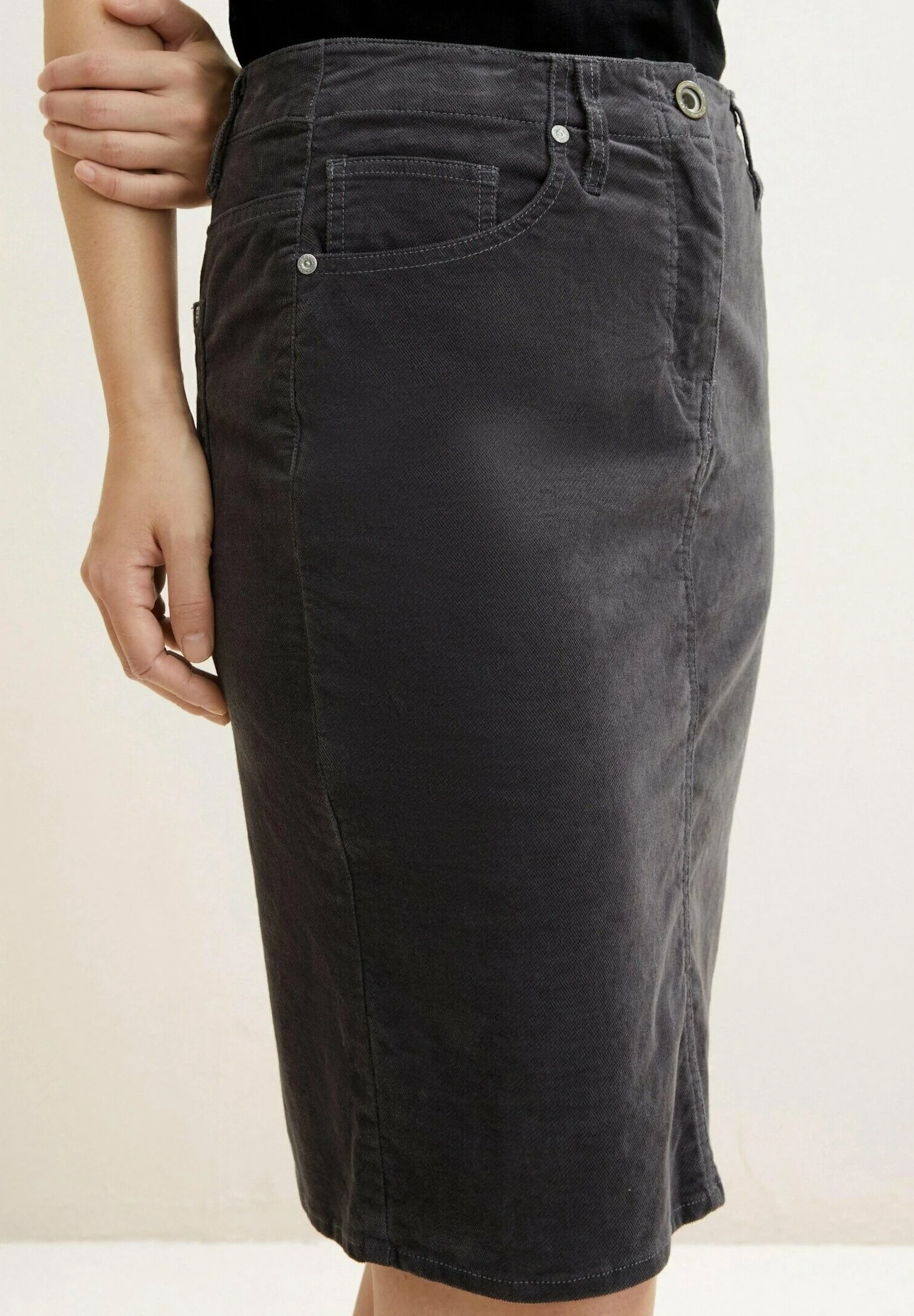 Tom Tailor Basic - Jeansrok - Evident Anthracite 4 Tom Tailor Basic - Jeansrok - Evident Anthracite - Afbeelding 4