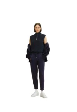 Tom Tailor Mit Rippbündchen - Trainingsbroek - Navy Midnight Blue -Tom Tailor f3a7994d2f534078857d799db8be8ebc