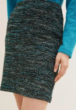Tom Tailor Kokerrok - Green Teal Blue Boucle -Tom Tailor f49fc83fbef94141ae57887c9609d917