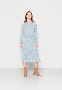 Tom Tailor Printed Crepe Midi Dress - Jurk - Blue Dotted Design