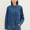 TOM TAILOR Denim Overhemdblouse - Clean Dark Stone Blue Denim