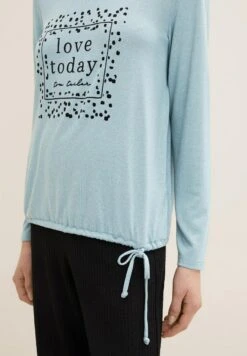 Tom Tailor Mit Print - Longsleeve - Tourmaline Melange -Tom Tailor f8b5d5de866c433398298842e7cd1a13
