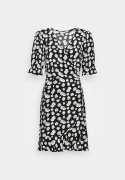 TOM TAILOR Denim Printed Wrap Dress - Jurk - Black Daisy -Tom Tailor f94cd0a793354a2c9265eca418f0e8a3