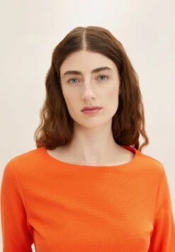 Tom Tailor Waffle Structure - Longsleeve - Fever Red -Tom Tailor f9ed590b1f3f4db199d6a64ea1e5dcfe