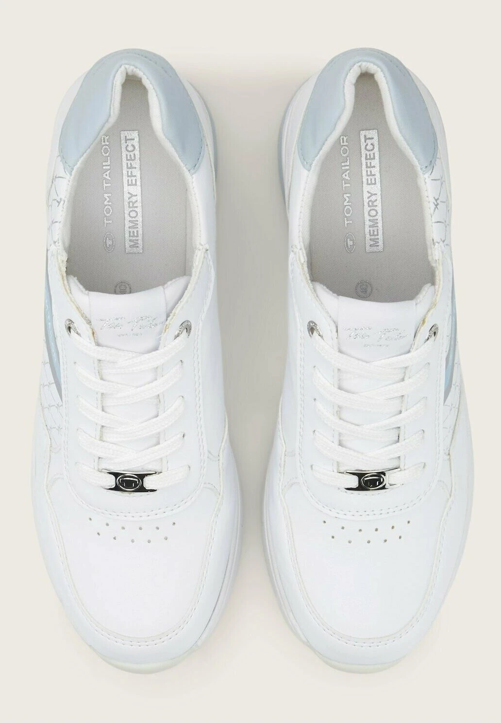 Tom Tailor Shoes Licence Sneaker Mit Keilabsatz - Sneakers Laag - White/Bblue 3 Tom Tailor Shoes Licence Sneaker Mit Keilabsatz - Sneakers Laag - White/Bblue - Afbeelding 3