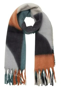 Tom Tailor Gemusterter - Sjaal - Canyon Sunset Red