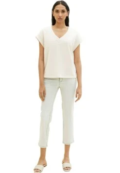 Tom Tailor Alexa Cropped - Straight Leg Jeans - Okra Green