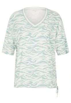 Tom Tailor Gemustertes - T-Shirt Print - Blue Small Wavy Design -Tom Tailor fc306c869f8b4be6a22bad9c129b75d9