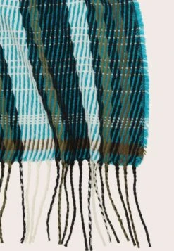 Tom Tailor Accessoire Mit Karomuster - Sjaal - Teal Blue Large Check -Tom Tailor fc74bbd0b823481ca4f35caa9889e7d4