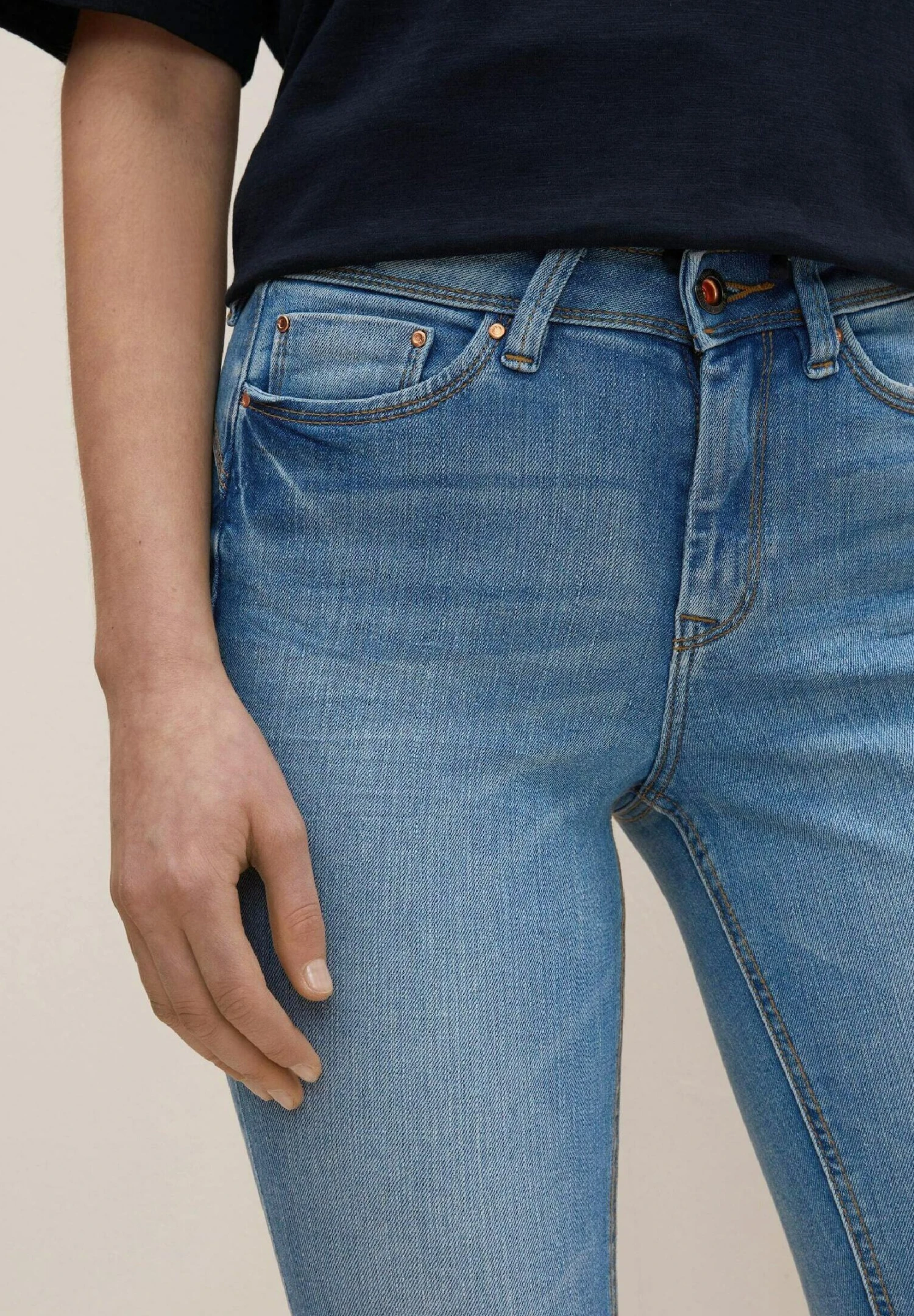 TOM TAILOR Denim Jona - Jeans Skinny Fit - Used Light Stone Blue Denim 4 TOM TAILOR Denim Jona - Jeans Skinny Fit - Used Light Stone Blue Denim - Afbeelding 4